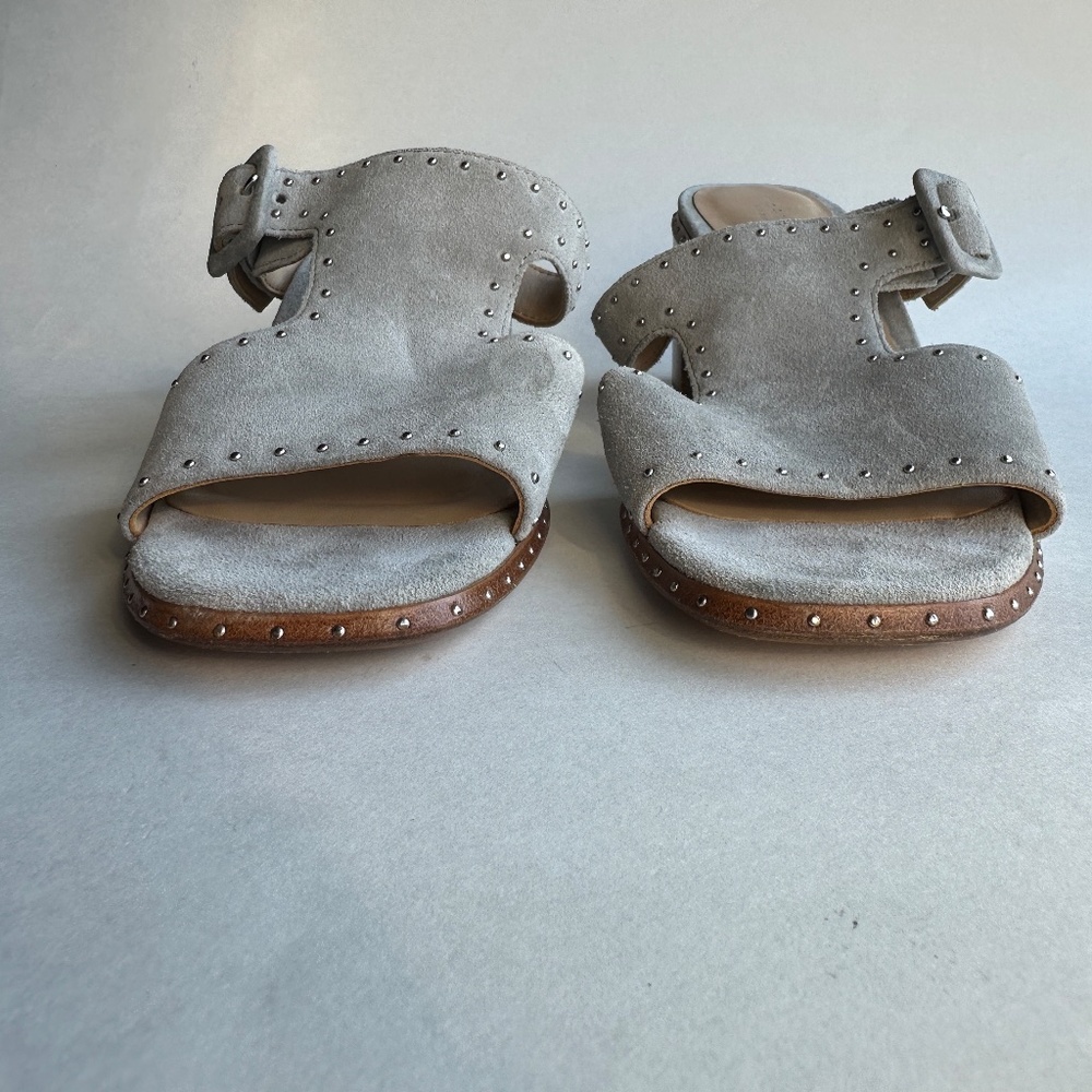 Rag & Bone Gray Matteo Suede Mules Open Toe Sanda… - image 8